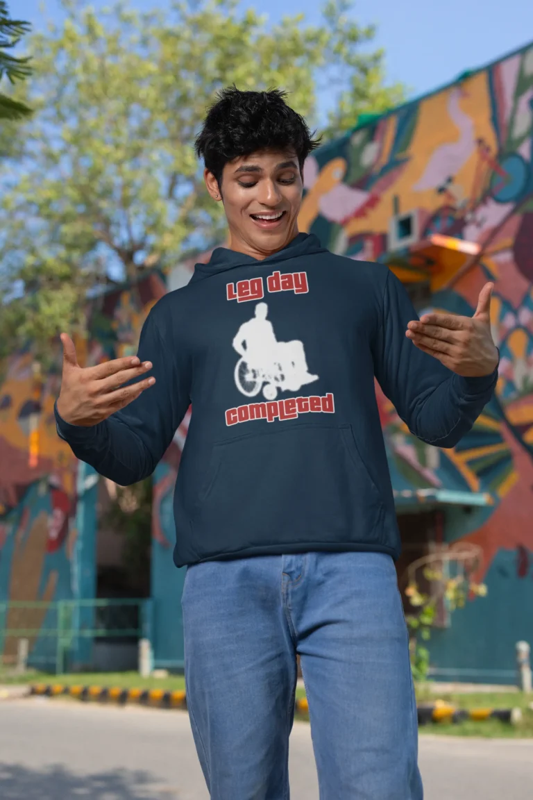 mockup-of-a-happy-man-showing-off-his-new-gildan-pullover-hoodie-m39297